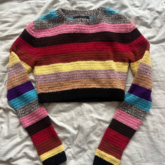 Indah Josephine Cropped Sweater Top NWOT - Picture 4 of 4